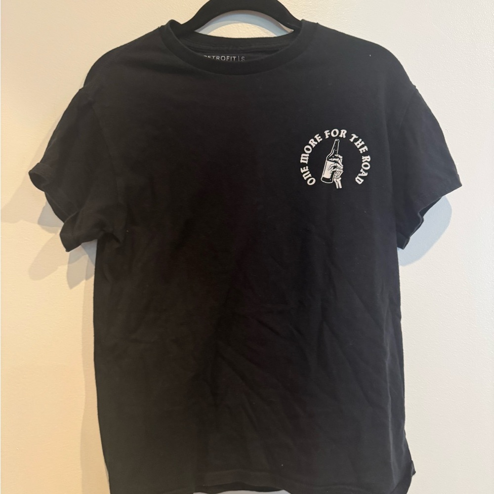 Retrofit Black Cotton T-Shirt